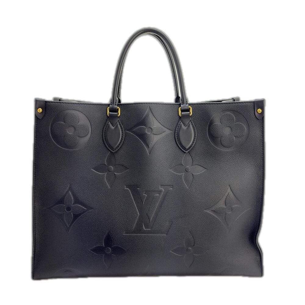 LOUIS VUITTON On The Go Monogram Empreinte Noir Black Tote Bag Leather Black